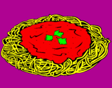 Dibuix Espaguetis amb formatge pintat per julia