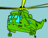 Dibuix Helicòpter al rescat  pintat per POL