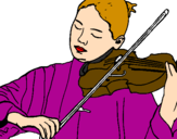 Dibuix Violinista  pintat per júlia