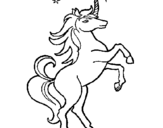 Dibuix Unicorn pintat per unicorni