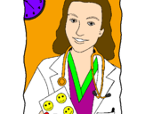 Dibuix Doctora somrient pintat per Ivette: Carnestoltes