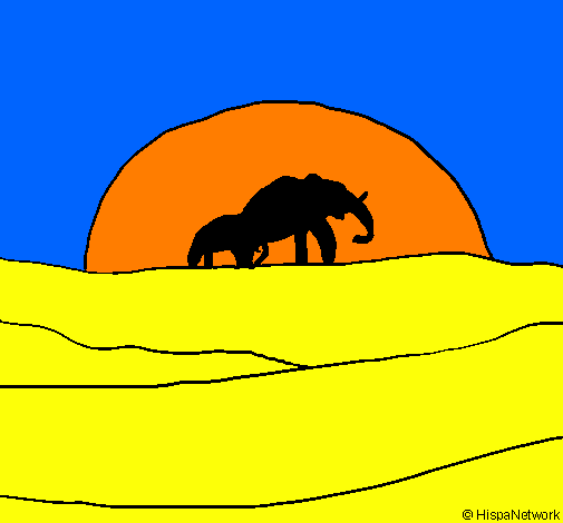 Elefant en l'alba