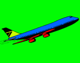 Dibuix Avió en l'aire  pintat per pere