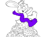 Dibuix Conill de Pasqua pintat per tat
