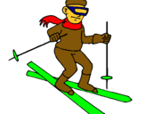 Dibuix Esquiador II pintat per ESQUI 8