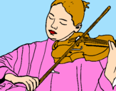 Dibuix Violinista  pintat per laura