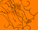 Dibuix Déu Zeus pintat per ANNA  CORAL