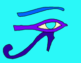 Dibuix Ull Horus pintat per olga xirimacs