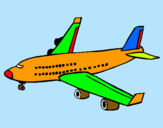 Dibuix Avió de passatgers  pintat per avion
