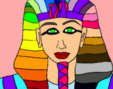 Dibuix Tutankamon pintat per sergi    piñol   riba