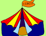 Dibuix Circ pintat per carpa circ