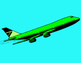 Dibuix Avió en l'aire  pintat per manel
