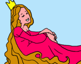 Dibuix Princesa relaxada pintat per lucia