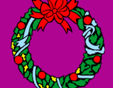 Dibuix Corona de nadal  pintat per julia