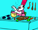 Dibuix Cuiner en la cuina pintat per SARA