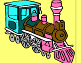 Dibuix Tren pintat per HUGO