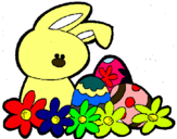 Dibuix Conillet de Pasqua pintat per ALBA