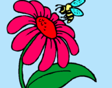 Dibuix Margarida amb abella pintat per nerina188