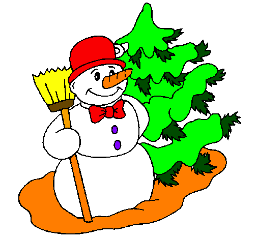 Ninot de neu i arbre nadalenc 