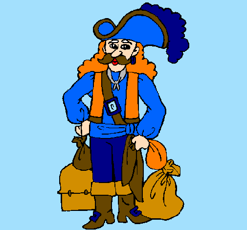 Pirata amb sacs d'or