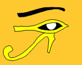 Dibuix Ull Horus pintat per A-M-C ain