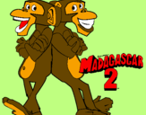 Dibuix Madagascar 2 Manson i Phil 2 pintat per Jana
