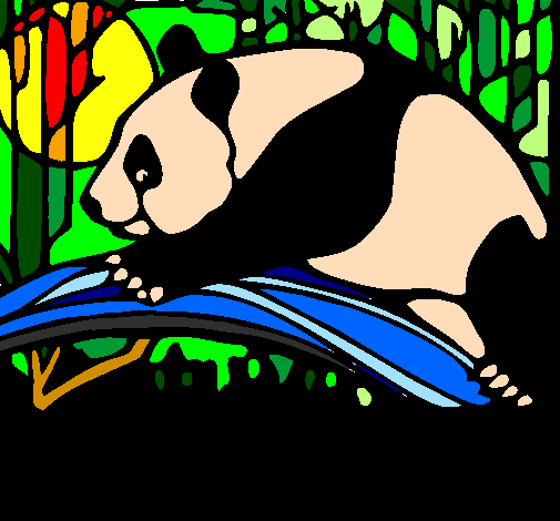 Ós panda menjant