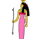Dibuix Hathor pintat per berta