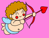 Dibuix Cupido pintat per carlota g