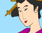 Dibuix Geisha pintat per LAILA I MAMI