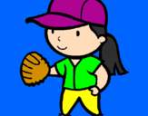 Dibuix Jugadora de beisbol  pintat per anna
