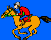 Dibuix Carrera de cavalls  pintat per mireia alvarez