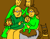 Dibuix Família pintat per evelin