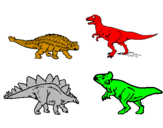 Dibuix Dinosauris de terra pintat per ana