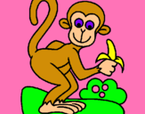 Dibuix Mono pintat per sara