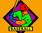 Dibuix Logotip de beisbol  pintat per ot pi