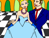 Dibuix Princesa i príncep en el ball reial pintat per mireia c
