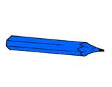 Dibuix Llapis  pintat per llapis blau