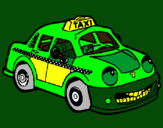 Dibuix Herbie taxista pintat per JORDI  (3 ANYS)