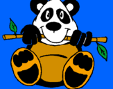 Dibuix Ós Panda pintat per laia 4