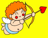 Dibuix Cupido pintat per angel andrea