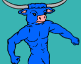 Dibuix Cap de búfal pintat per jonay