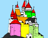 Dibuix Castell medieval pintat per berta olot