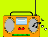 Dibuix Radio cassette 2 pintat per Adrià