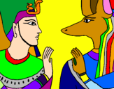 Dibuix Ramsès i Anubis pintat per alvaro