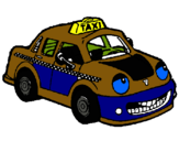 Dibuix Herbie taxista pintat per Isaura Mayol Borrell