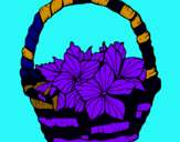 Dibuix Cistell amb flors 2 pintat per berta 0123456789 b