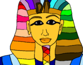 Dibuix Tutankamon pintat per egipsi
