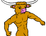 Dibuix Cap de búfal pintat per marc pont puigoriol