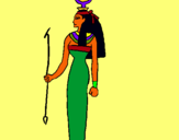 Dibuix Hathor pintat per maria